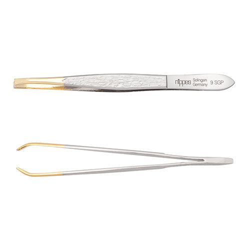 Tweezer Bent - Gold 9SGP | nail tools Tweezer Bent - Gold 9SGP | nail tools